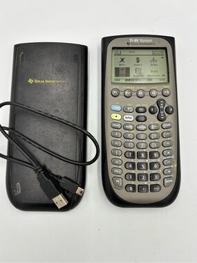 exas Instruments TI-89 Titanium Graphing Calculator CAS with Cover Cable TESTED